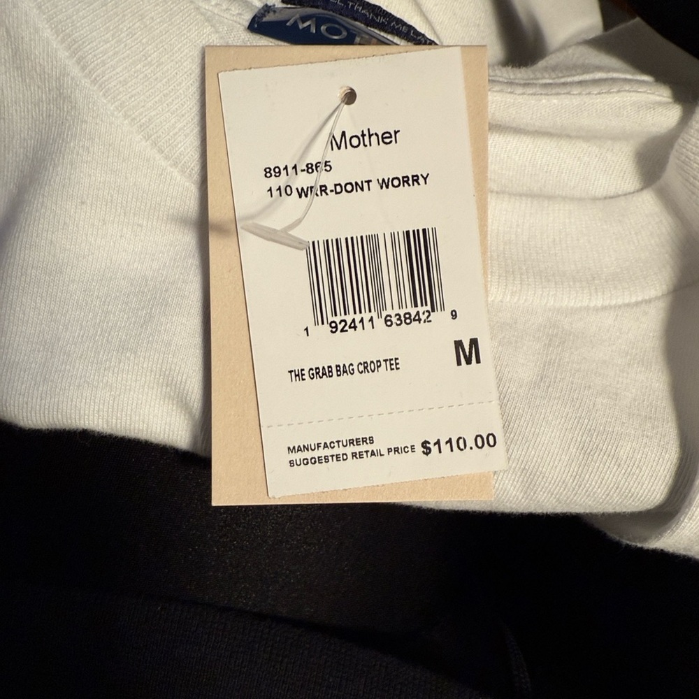 MOTHER The Grab Bag Don't Worry Cropped Tee - Picture 2 of 5